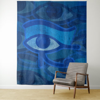 Blue Horus Eye Tapestry