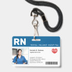 Blue | Hospital Medical Employee Photo ID Badge