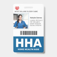 Blue | Hospital Medical Employee Photo ID Badge