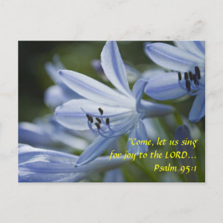 Blue Hosta Trumpets Postcard