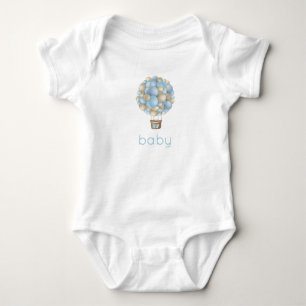 Blue Hot Air Balloon Baby Bodysuit