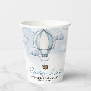 Blue Hot Air Balloon Baby Shower Paper cup