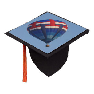 Blue Hot Air Balloon Graduation Cap Topper