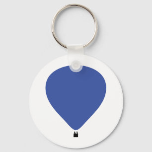 blue hot-air balloon icon keychain