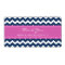 Blue Hot Pink Chevron Wedding Labels