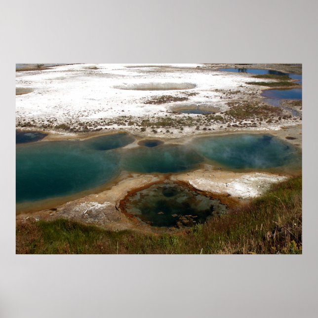 Blue Hot Springs Yellowstone Poster (Front)
