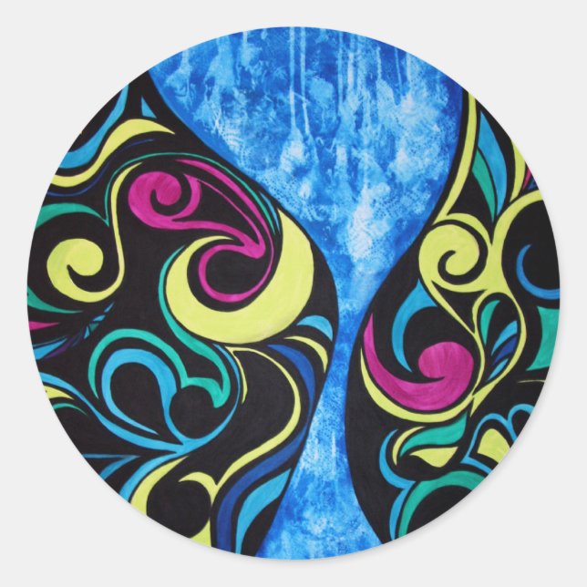 Blue Hour Glass Sticker (Front)