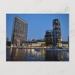 Blue hour skyscrapers in Dubai Marina Postcard