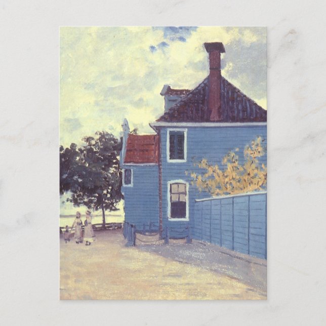 Blue House at Zaandam by Claude Monet Postcard (Front)