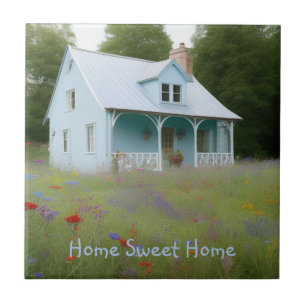 Blue House Housewarming Tile