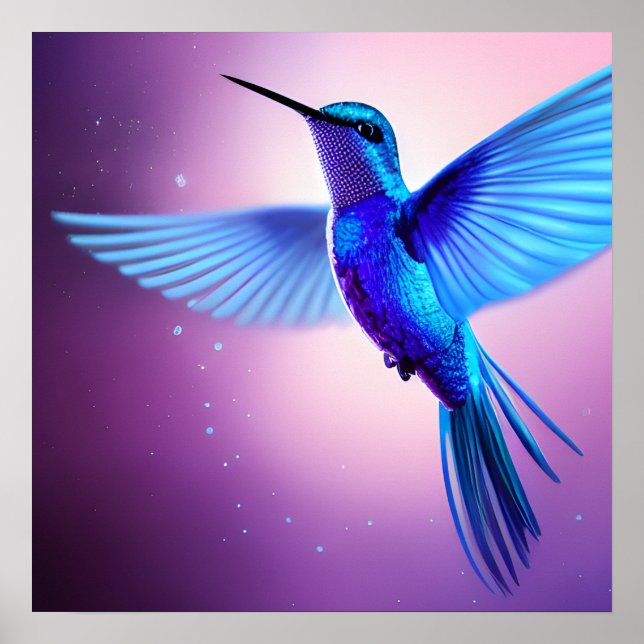 Blue Hummingbird  Poster (Front)