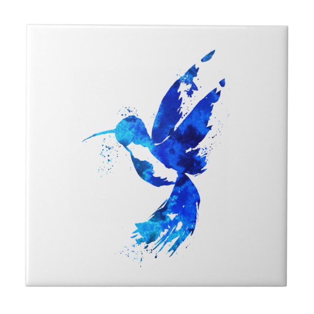 Blue Hummingbird Tile (Front)