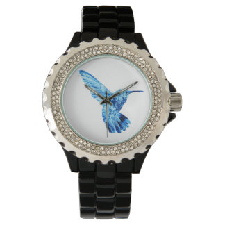 Blue hummingbird women's watch