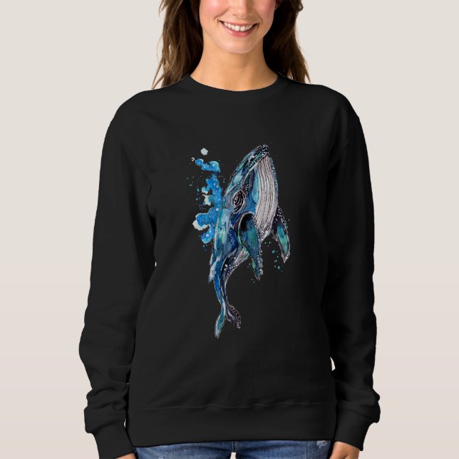 Blue Humpback Whale Sweatshirt (Front)