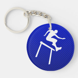 Blue Hurdler Keychain