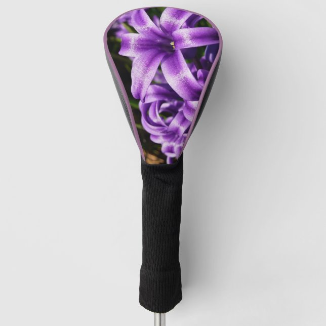 Blue Hyacinth II Spring Floral Golf Head Cover (Front)