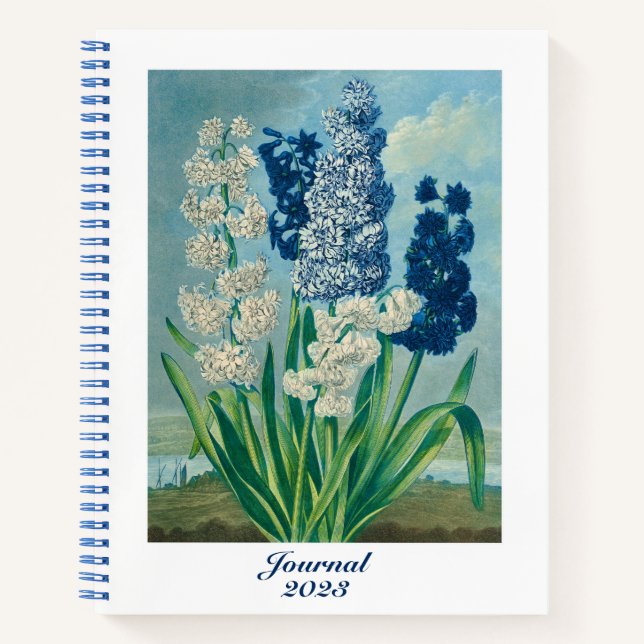 Blue Hyacinths Carnet d'art botanique Vintage (Devant)