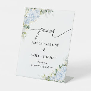 Blue Hydrange Floral Bridal Shower  Favour Sign
