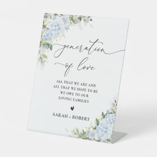 Blue Hydrange Floral Generation of Love Sign