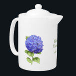 Blue Hydrangea<br><div class="desc">A beautiful original painting of a “Blue Heaven” variety of Hydrangea flower from the artists' own garden, done in the style of a vintage botanical watercolor print, but with a modern look - this is not a vintage reproduction! Artellus Artworks features original paintings and designs which are copyrighted and contain...</div>