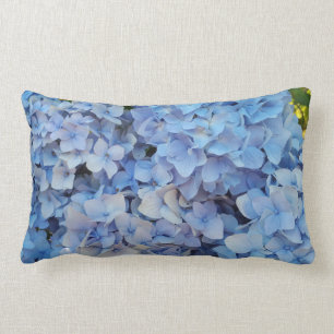 Blue hydrangea 2 lumbar pillow