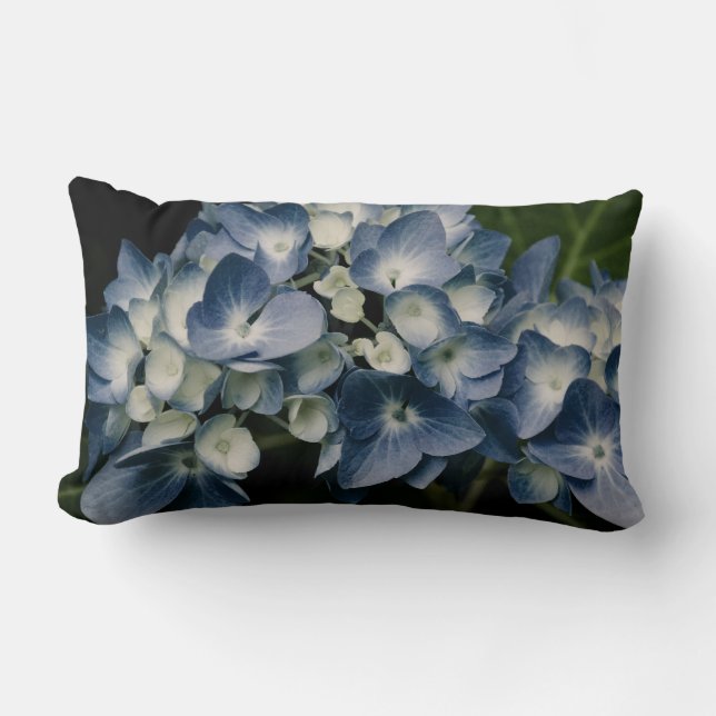 Blue Hydrangea 8514 Lumbar Pillow (Front)
