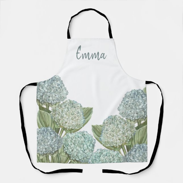 Blue Hydrangea Apron (Front)