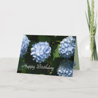 Blue Hydrangea Birthday card