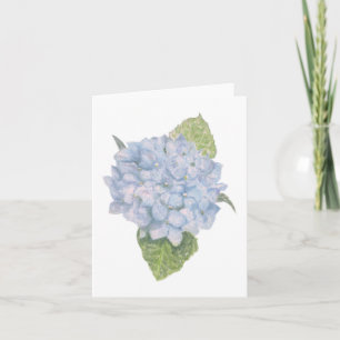Blue Hydrangea Blank Note Card
