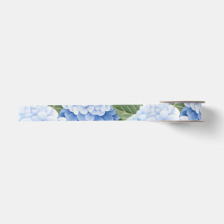 Blue Hydrangea Bloom Garden Satin Ribbon