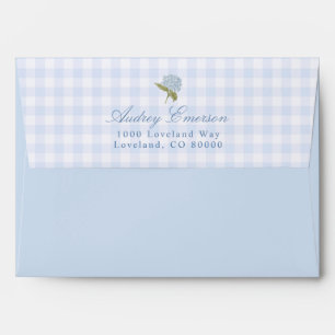 Blue Hydrangea Bridal Shower Envelope