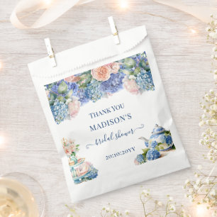 Blue Hydrangea Bridal Shower Tea Party  Favour Bag