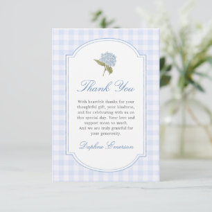 Blue Hydrangea Bridal Shower Thank You Card