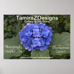 Blue Hydrangea Business POSTER Banner