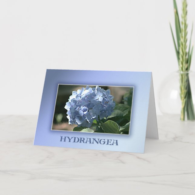 Blue Hydrangea Card (Front)