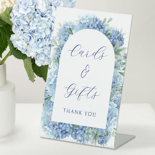 Blue Hydrangea Cards & Gifts Pedestal Sign