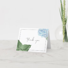 Blue Hydrangea Carte de remerciements