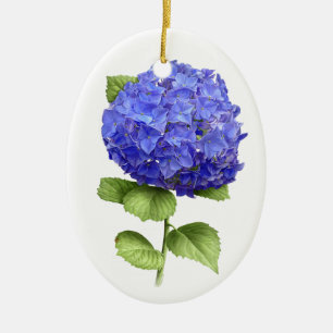 Blue Hydrangea Ceramic Ornament
