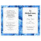 Blue Hydrangea Christian Catholic Wedding Program