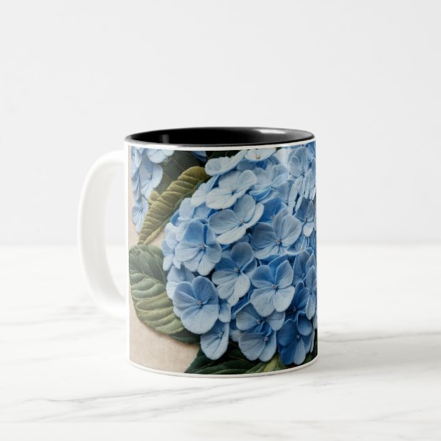 Blue Hydrangea Coffee Mug (Front Left)