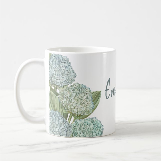 Blue Hydrangea Coffee Mug (Left)
