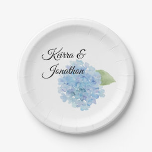 Blue Hydrangea Custom Plate