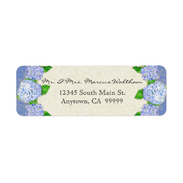 Blue Hydrangea dentelle Floral Formal Élégant Entr (Devant)
