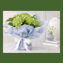 Blue Hydrangea Elegance | Floral Tissue Paper