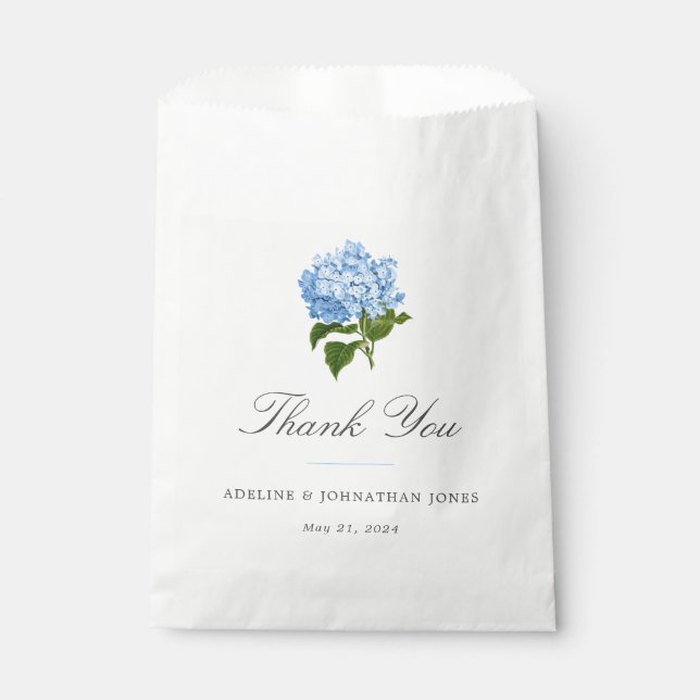 Blue Hydrangea Elegant Favour Bag (Front)