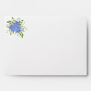 Blue Hydrangea Engagement Party A7 Envelope