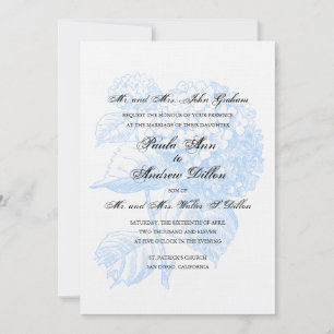 Blue Hydrangea Faire-part de mariage