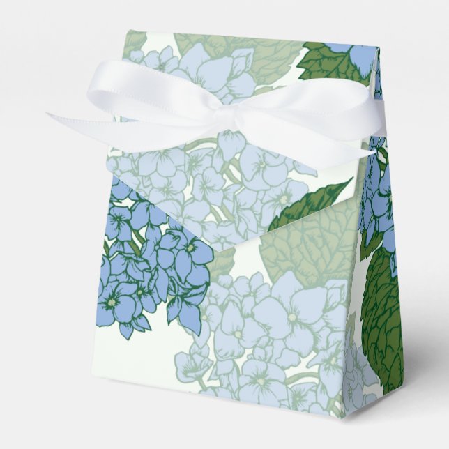 Blue Hydrangea Favor Box (Front Side)