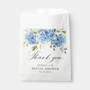 Blue Hydrangea Floral Eucalyptus Bridal Shower Favour Bag