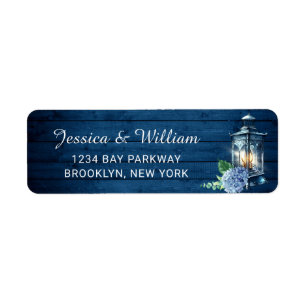 Blue Hydrangea Floral Lanal Marine Mariage en bois